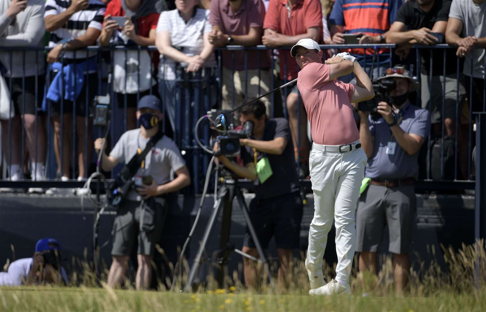 Rory McIlroy drives off at the second on Saturday. Picture: Barry Goodwin (49307677)