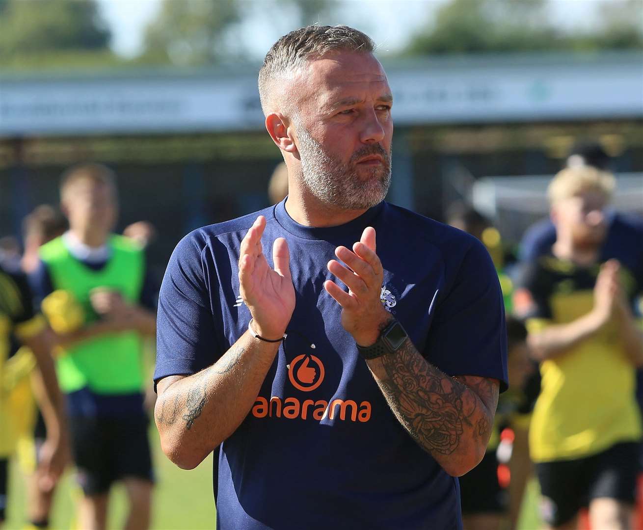 Tonbridge Angels manager Jay Saunders. Picture: David Couldridge