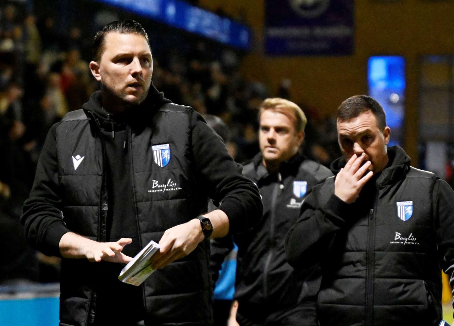 Manager Mark Bonner and assistant Anthony Hayes have both left as the Gills look to turn their form around Picture: Barry Goodwin