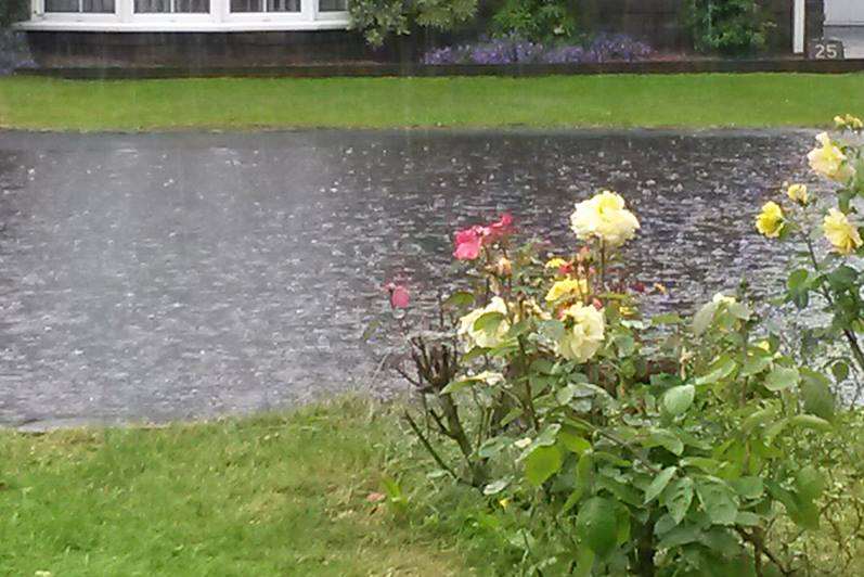 St Johns Way in Rochester, is also flooded