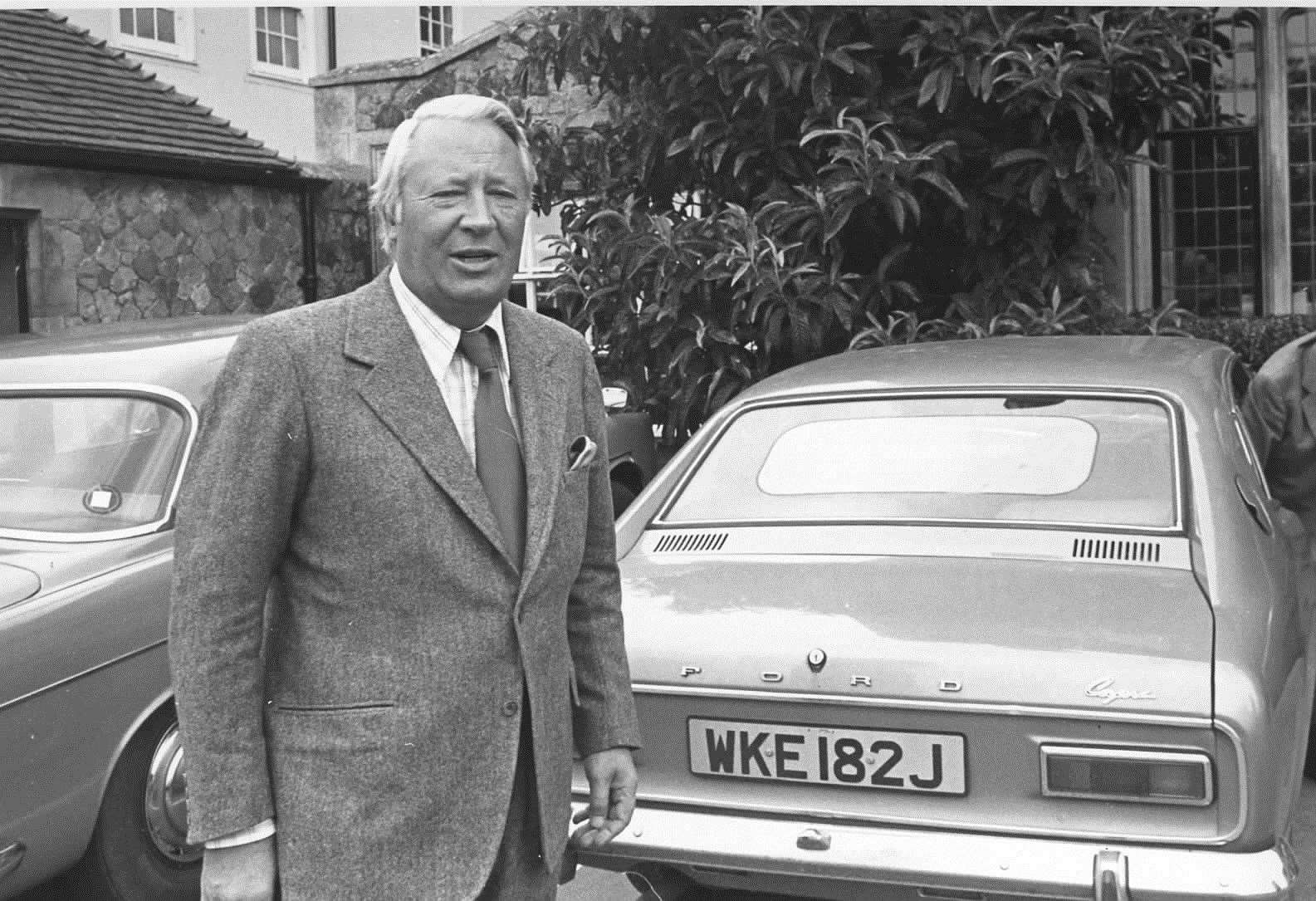 Ted Heath at Wye College in 1975