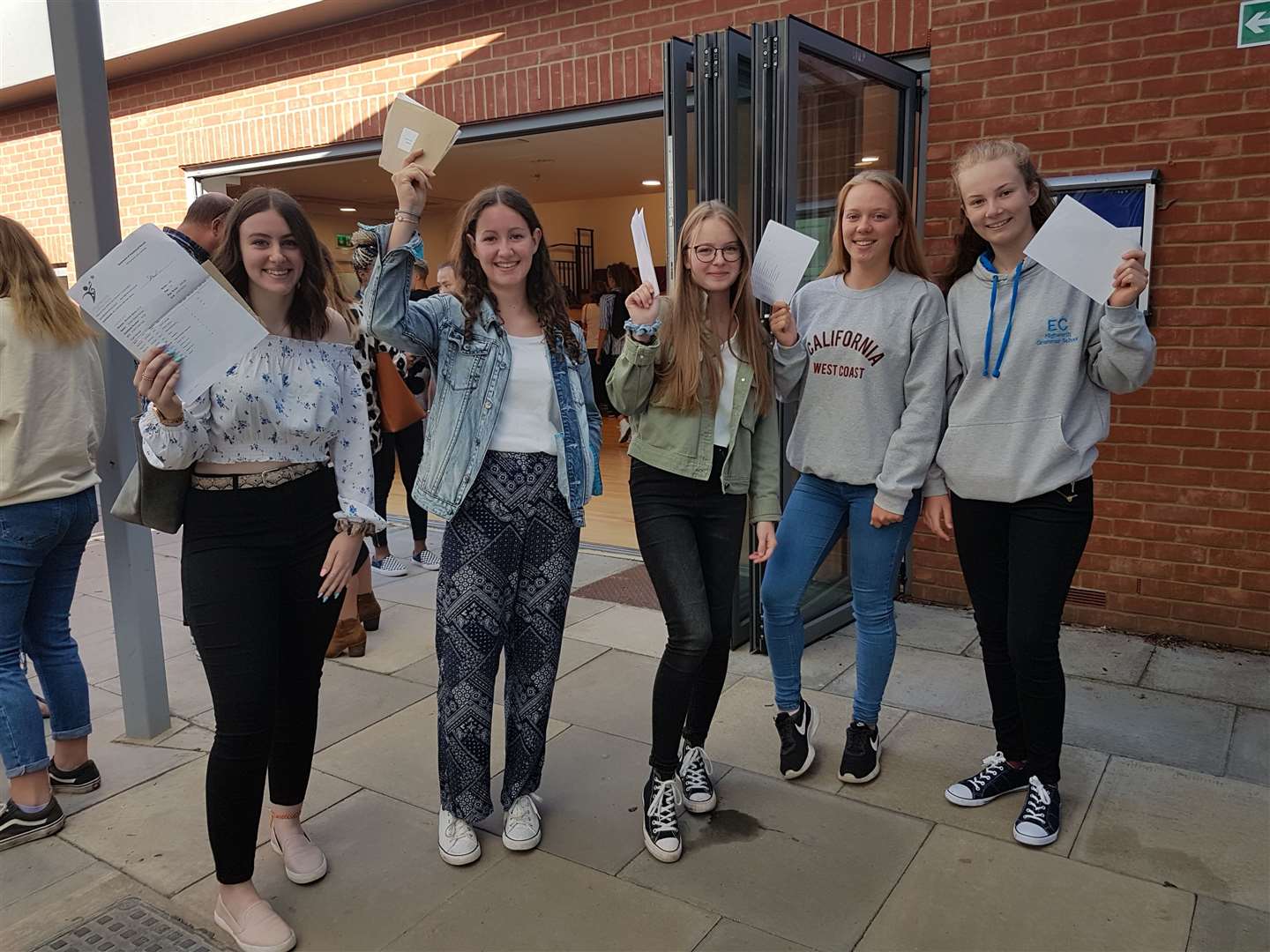 Highworth Grammar School Students were jubilant after opening their result envelopes (15597917)