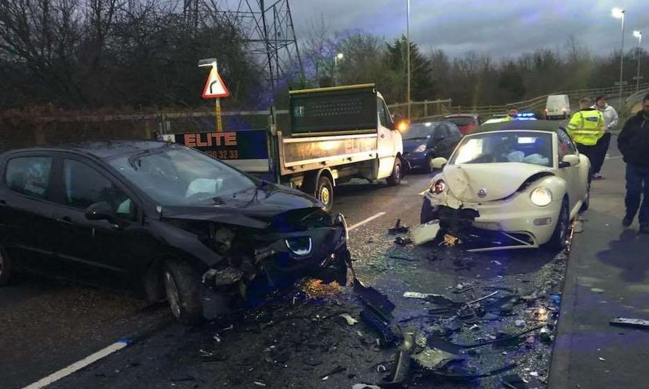 Staff at Ebbsfleet Academy came to the rescue after a four-car collision in Southfleet Road, Swanscombe on Friday, December 15, at around 3pm.