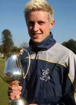 RISING STAR: Alex Blake with the John Aitken Gray Trophy. Picture: BARRY GOODWIN