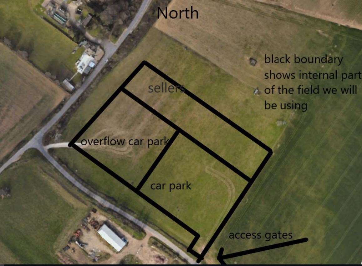 The site for the planned increase in bootfairs in Southfleet. Picture: Dartford council