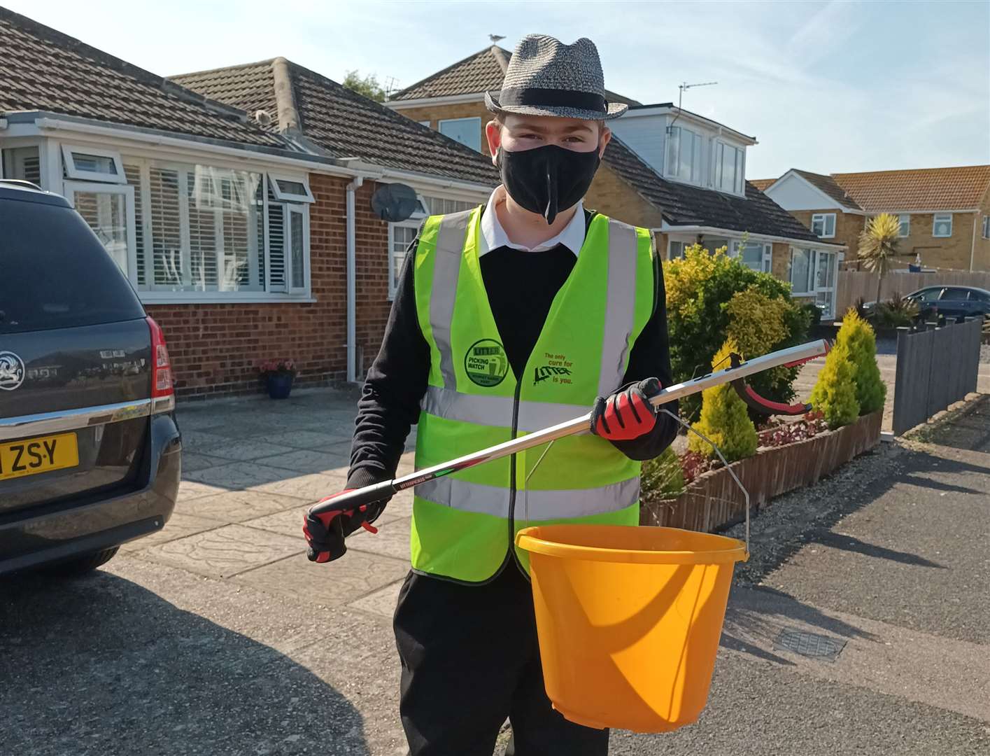 Aiden Pryce, who had autism, loved litter picking and was always wearing his grey trilby hat. Picture: Kerry Pryce