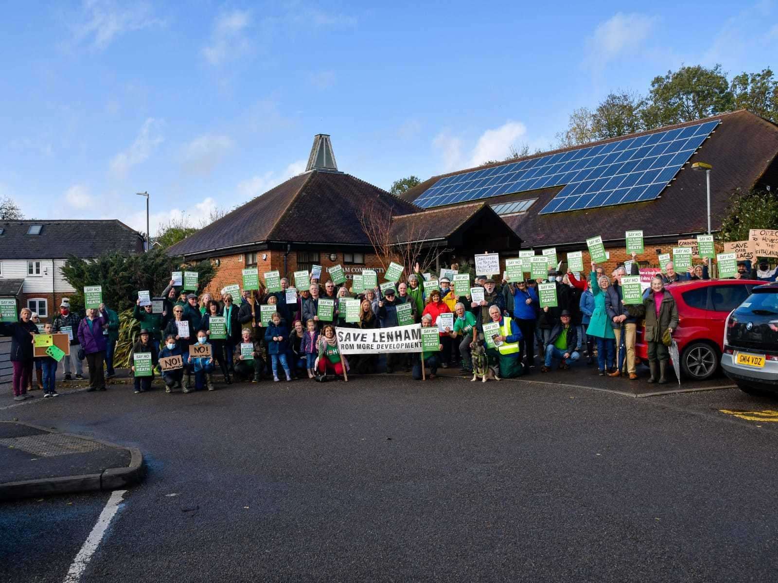 There have been plenty of protests against the garden village schemes