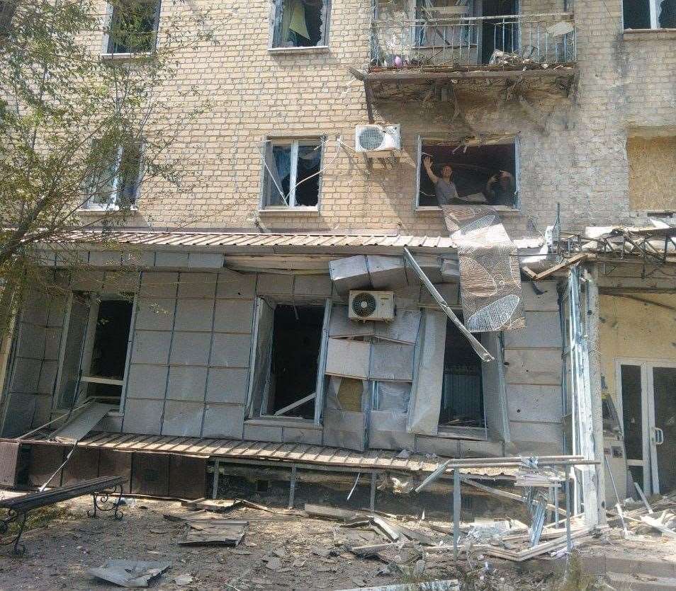Alina Ivanova's flat in Ukraine was destroyed by a bomb. Picture: Alina Ivanova