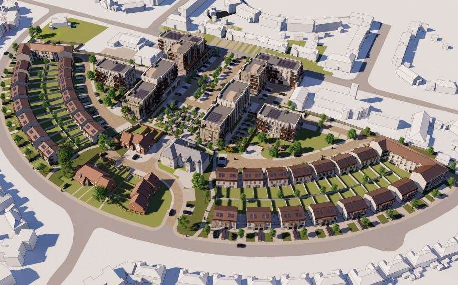 Artist impressions of a multi-million pound redevelopment in Shepway