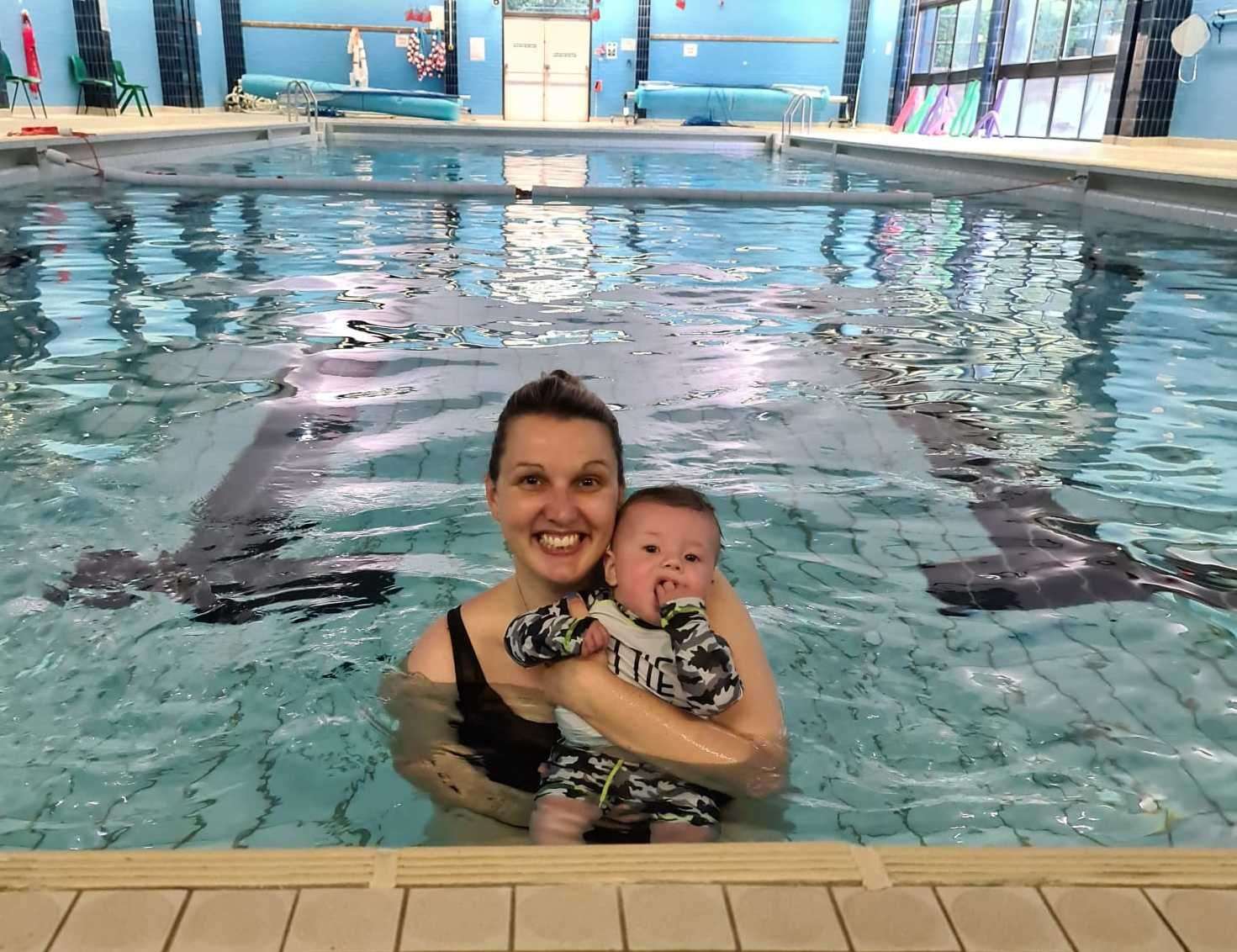 Baby Oliver Steeper with mum Zoe