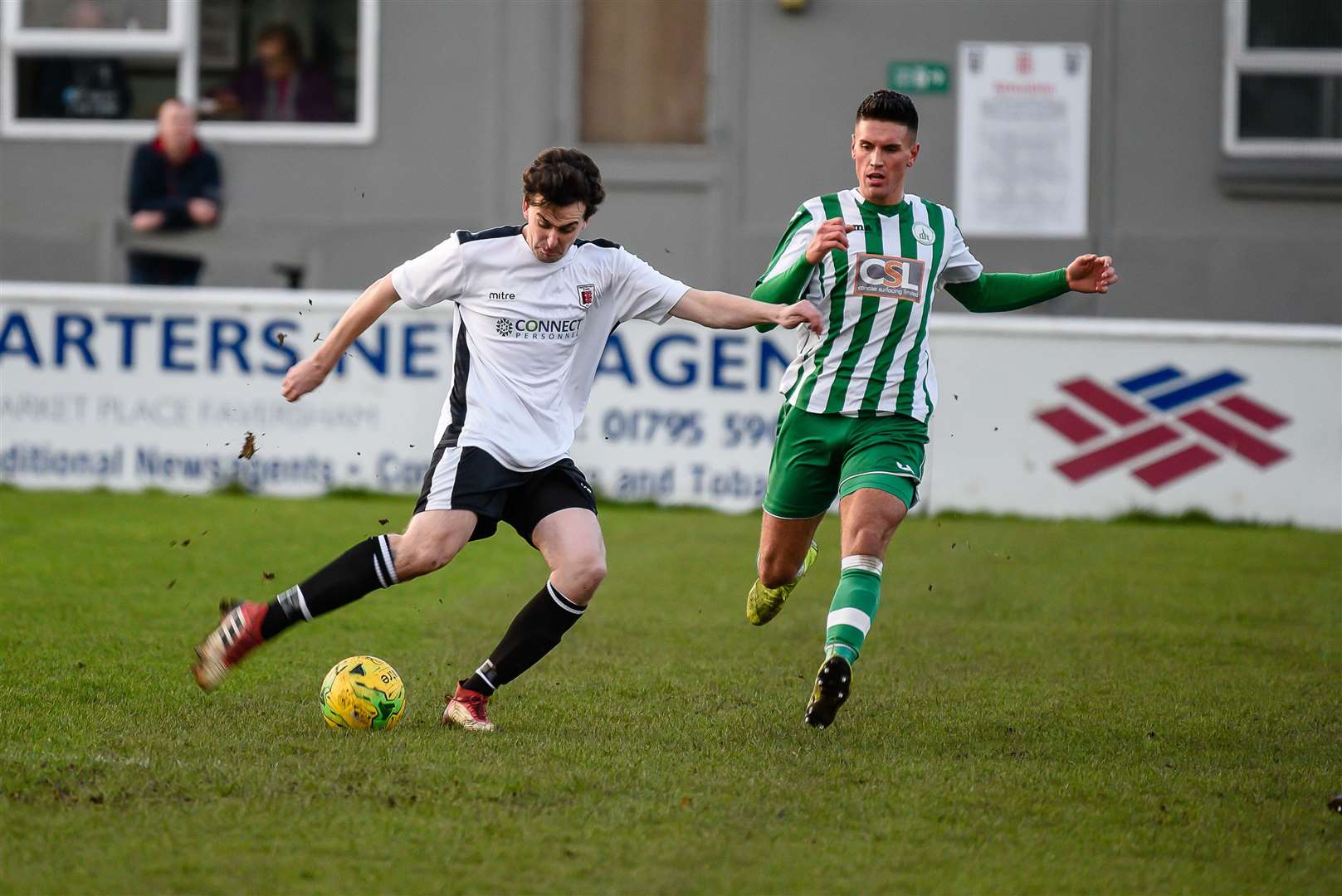 Tom Loynes in action for Faversham Town in January Picture: Alan Langley