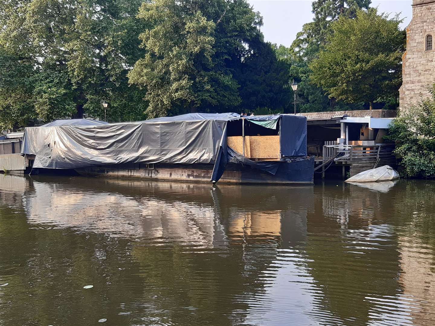 The barge today