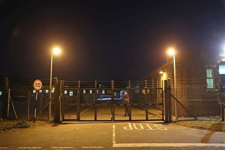 Security guards the gates. Picture: Gareth Fuller/PA