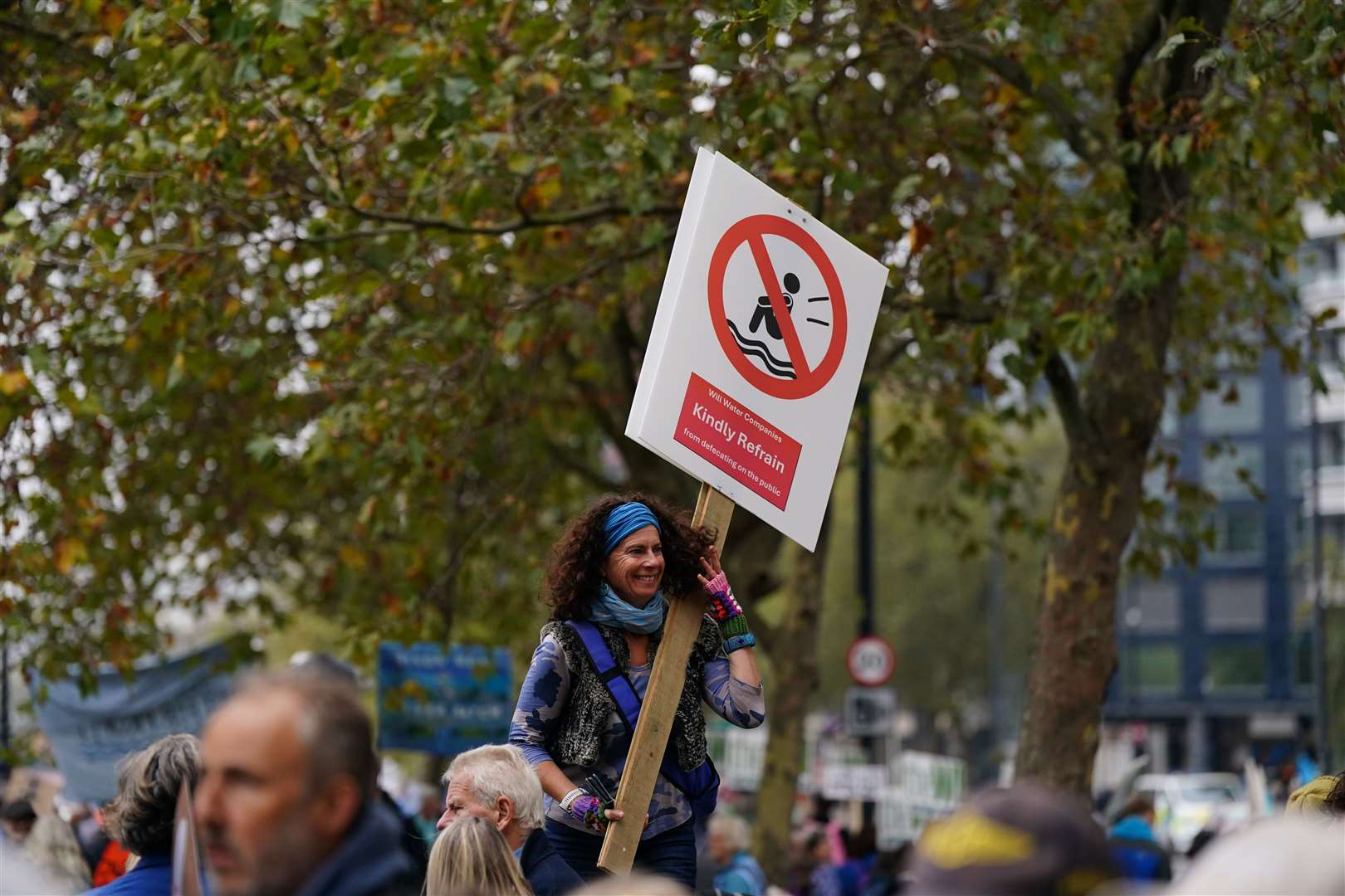 People take part in the clean water march in central London (Ben Whitley/PA)