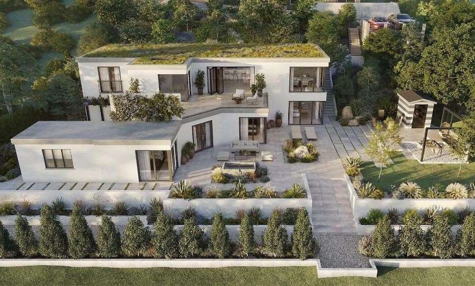 What the £2 million plot in The Corniche, Sandgate, could look like when the house is built