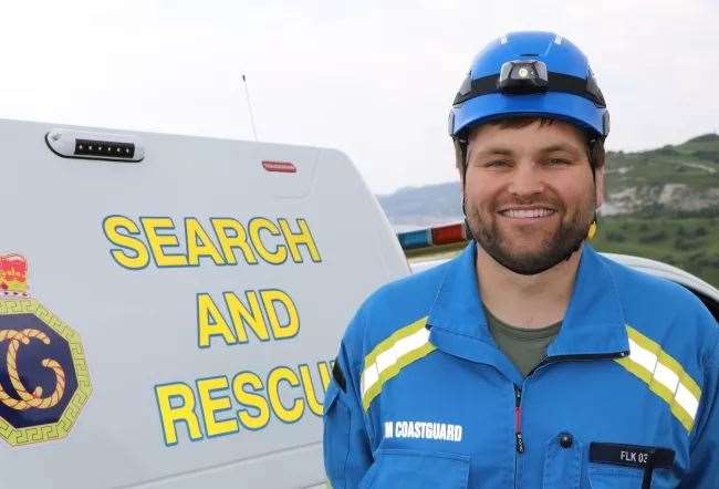 Tom Nunnen-Wills of Folkestone's coastal rescue team. Picture: HM Coastguard