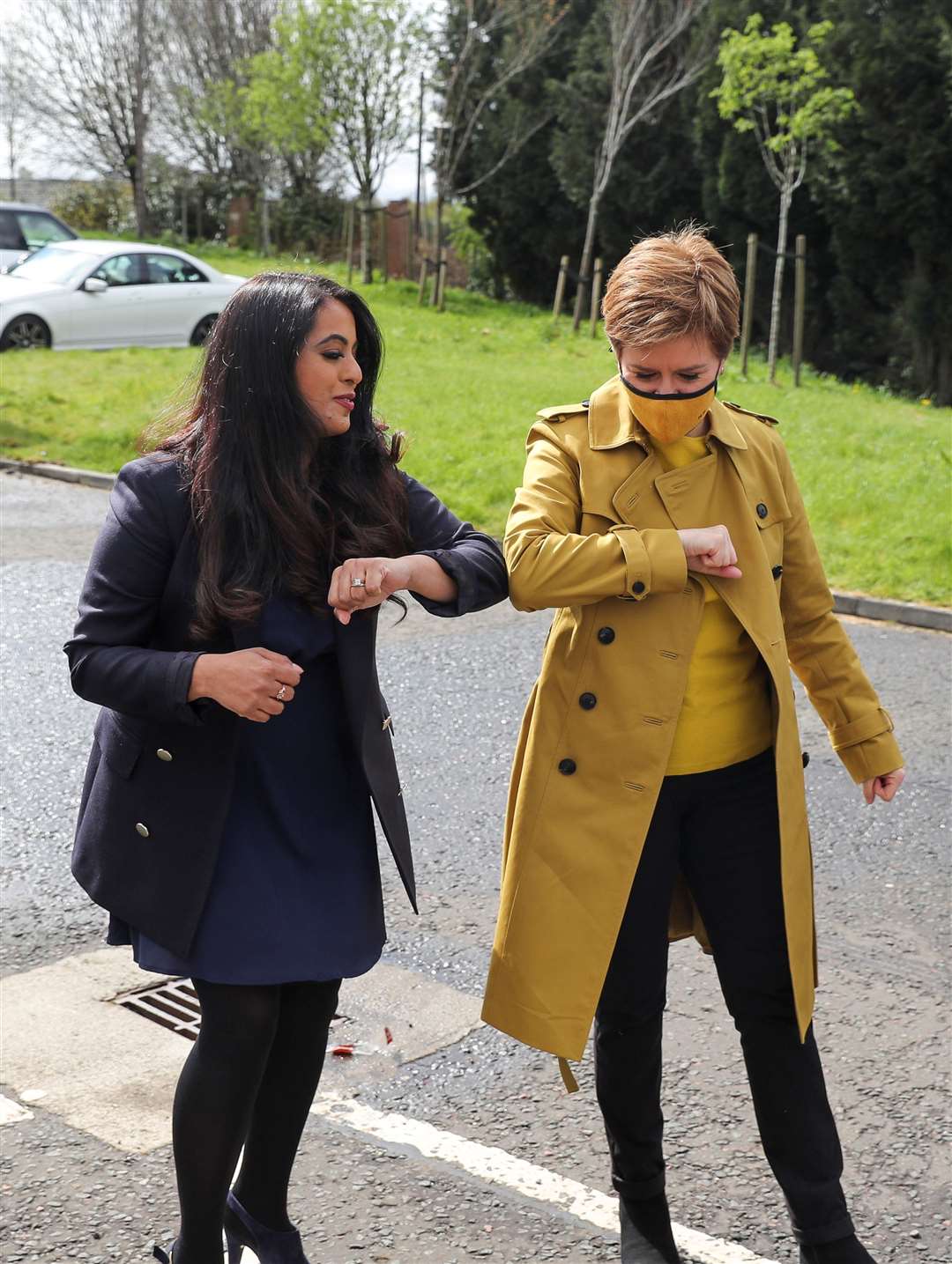 First Minister Nicola Sturgeon campaigned alongside SNP candidate Anum Qaisar-Javed on Wednesday (Russell Cheyne/PA)