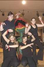 STAGE STRUCK: Some of the pupils who took part in the production