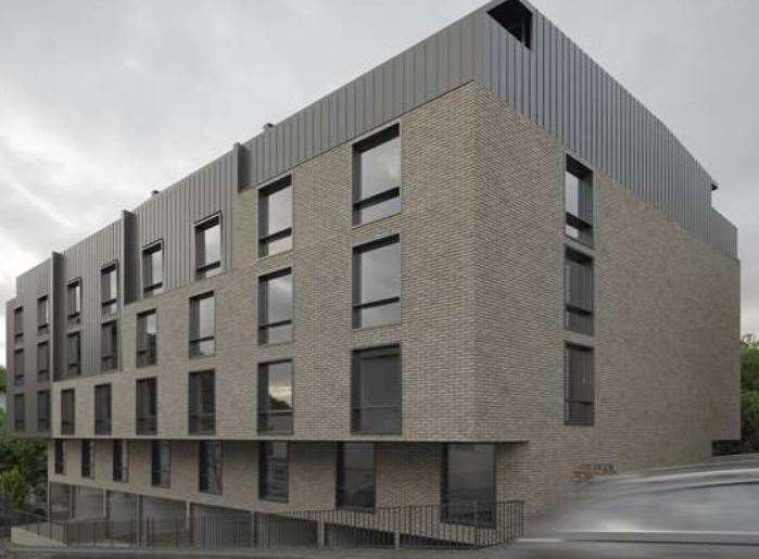 Front view of the flats that were planned for Malvern Road. Picture: DAA