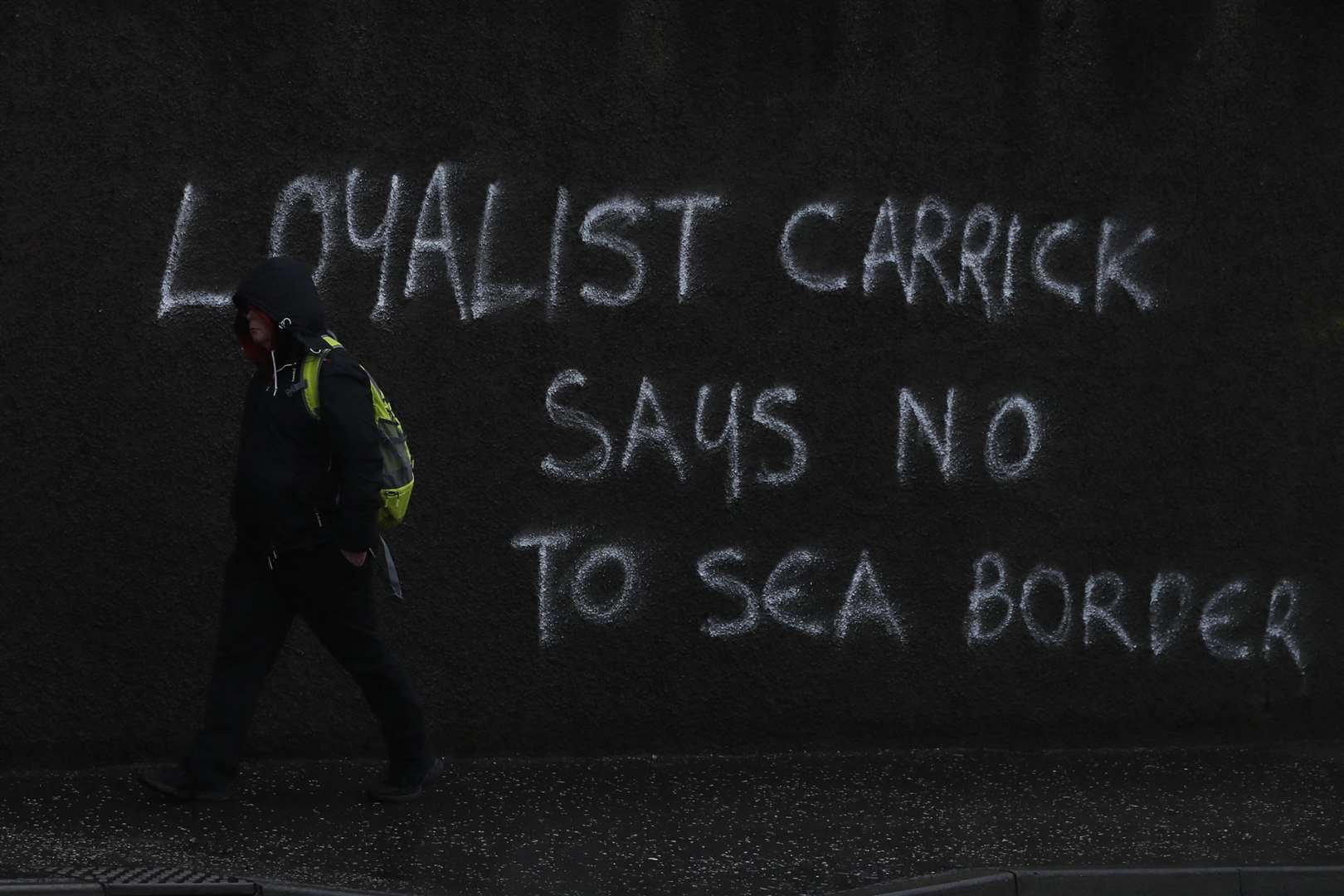 Loyalists are angry at the introduction of new Irish Sea trading arrangements (Brian Lawless/PA)