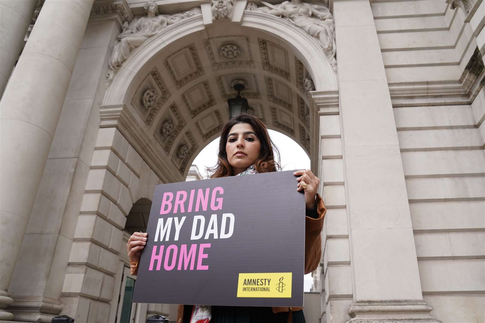 Roxanne Tahbaz said it is important to ‘stay positive’ because ‘our parents are counting on us to bring them home’ (Stefan Rousseau/PA)