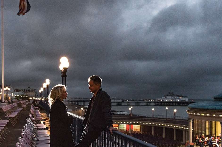 Tom Chaplin with his wife in one of the images by Derek Hudson from his new album