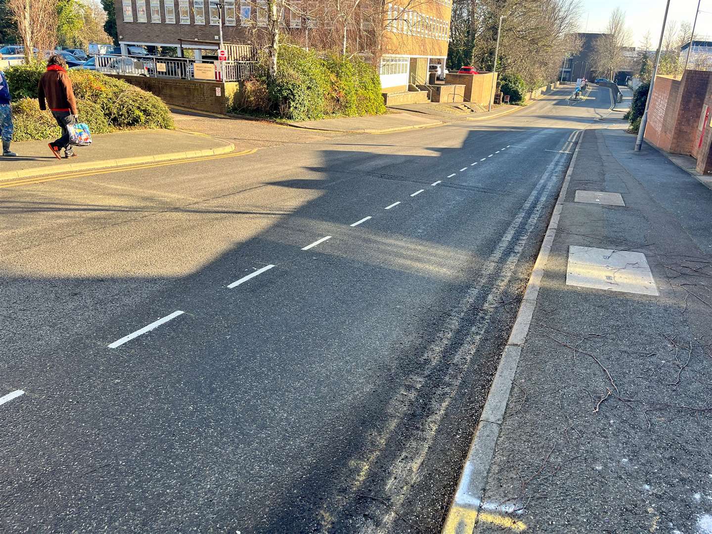 There are currently no signs saying how long people can park in the bays for outside Ashford’s sorting office