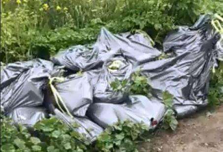 The bags were found dumped along Manston Road (2071191)