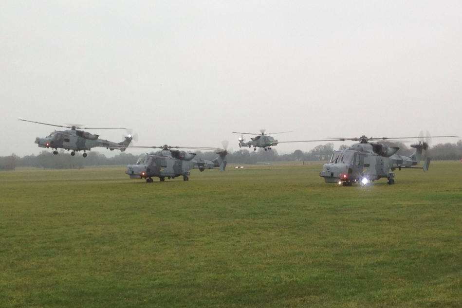 The helicopters land at Headcorn Aerodrome Picture: Headcorn Aerodrome