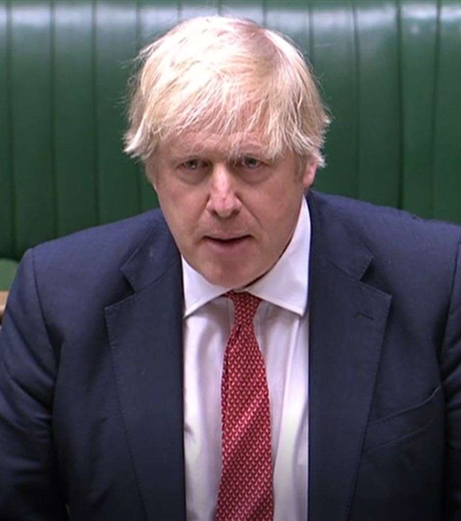 Boris Johnson has been answering questions in the Commons (House of Commons/PA)