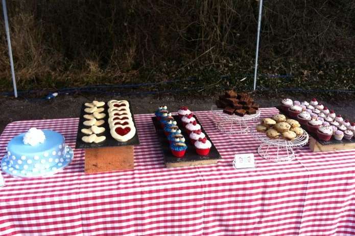 Danielle's first cake stall at Greenwich Market.