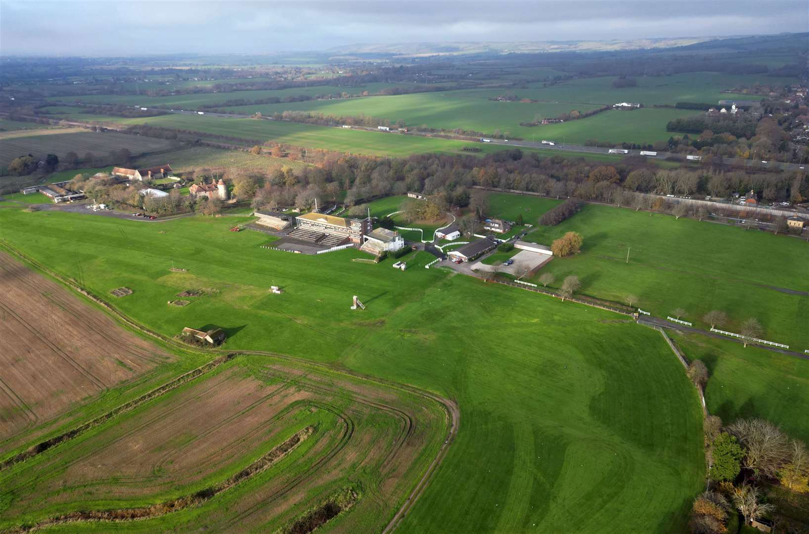 The former Folkestone Racecourse near Sellindge, Hythe. Picture: Barry Goodwin