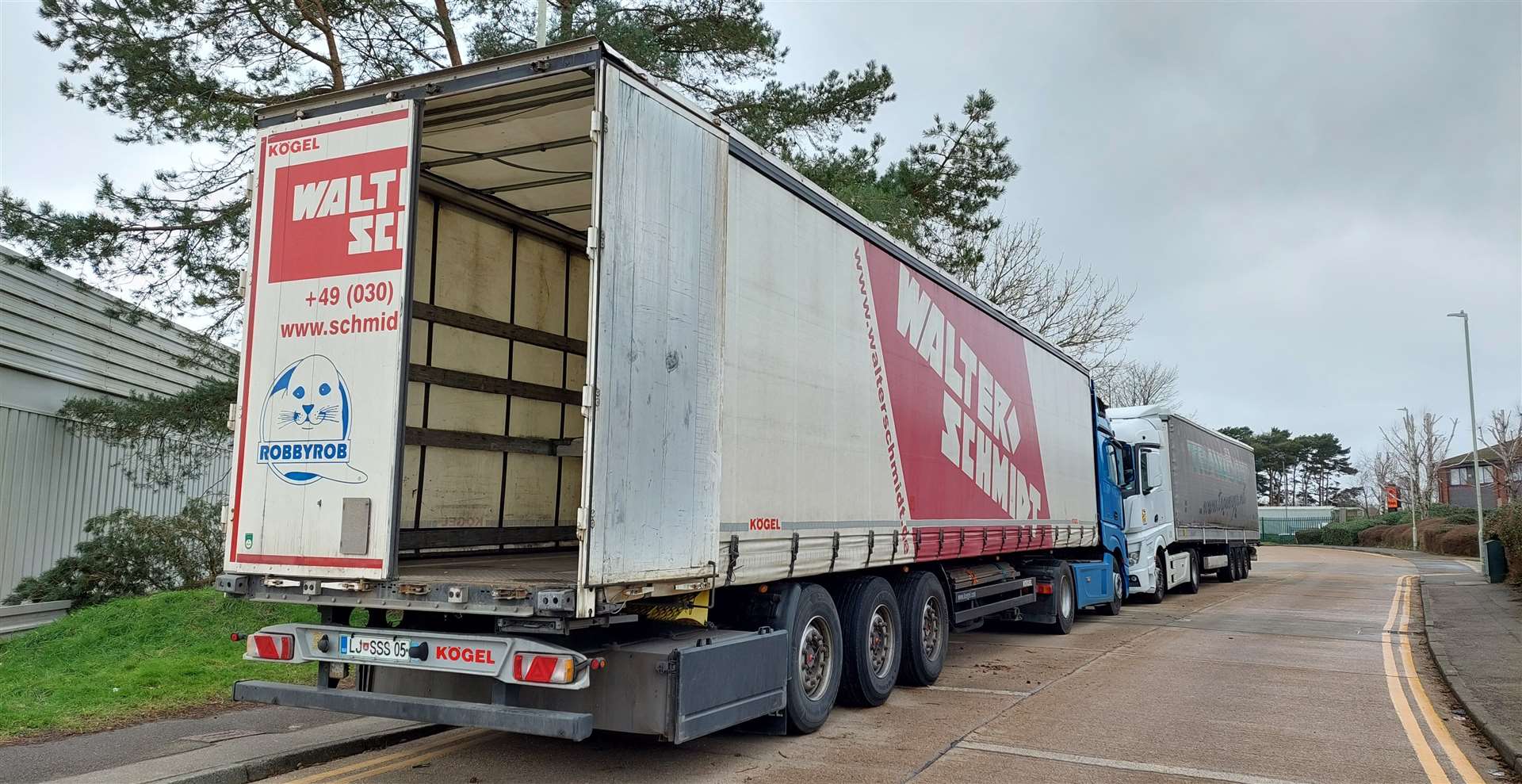 Clamping powers have not been extended to Henwood Industrial Estate where lorries park overnight