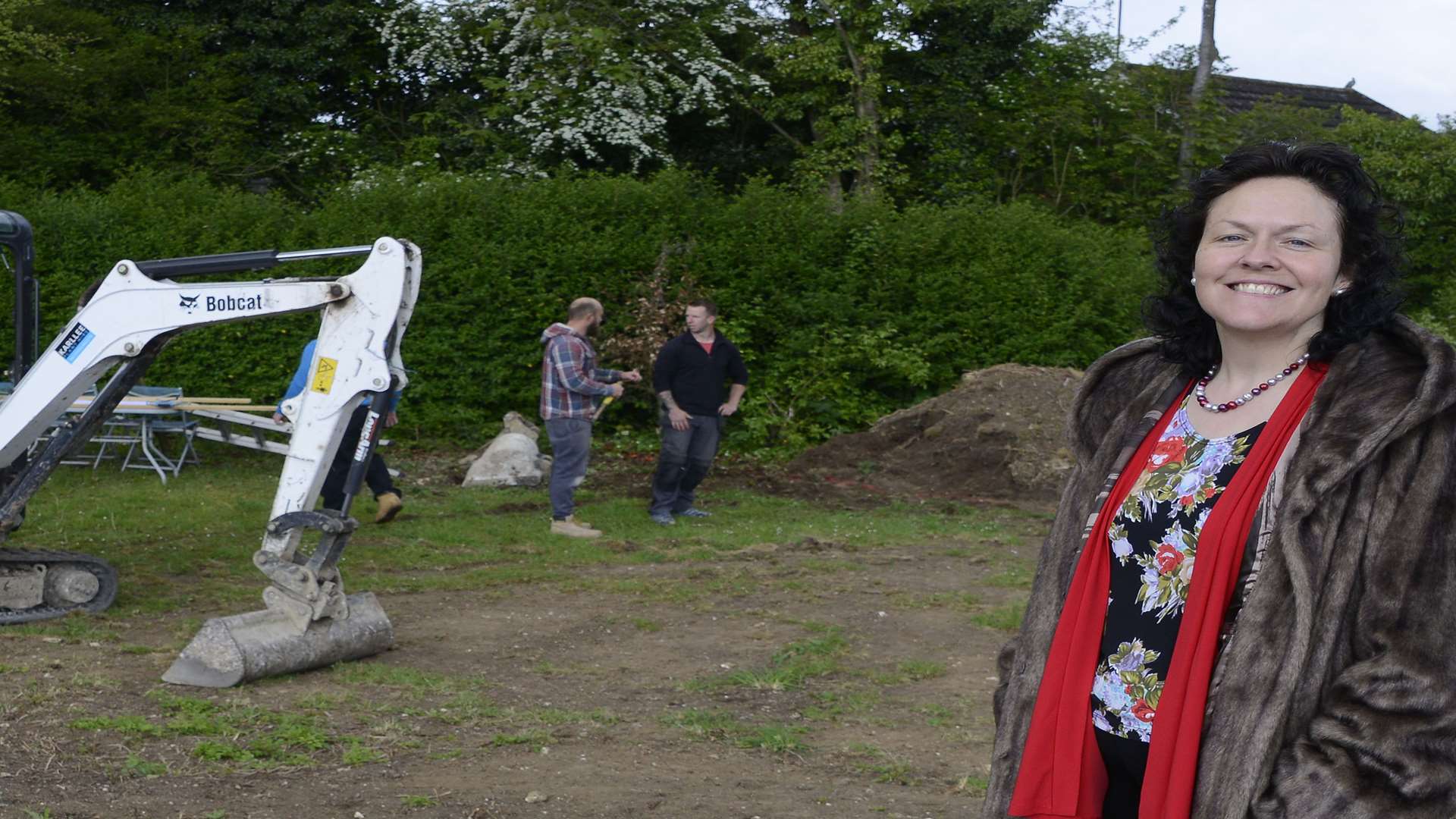 Hazel Ransley-Warnes at the site where a new home will be built for her disabled son