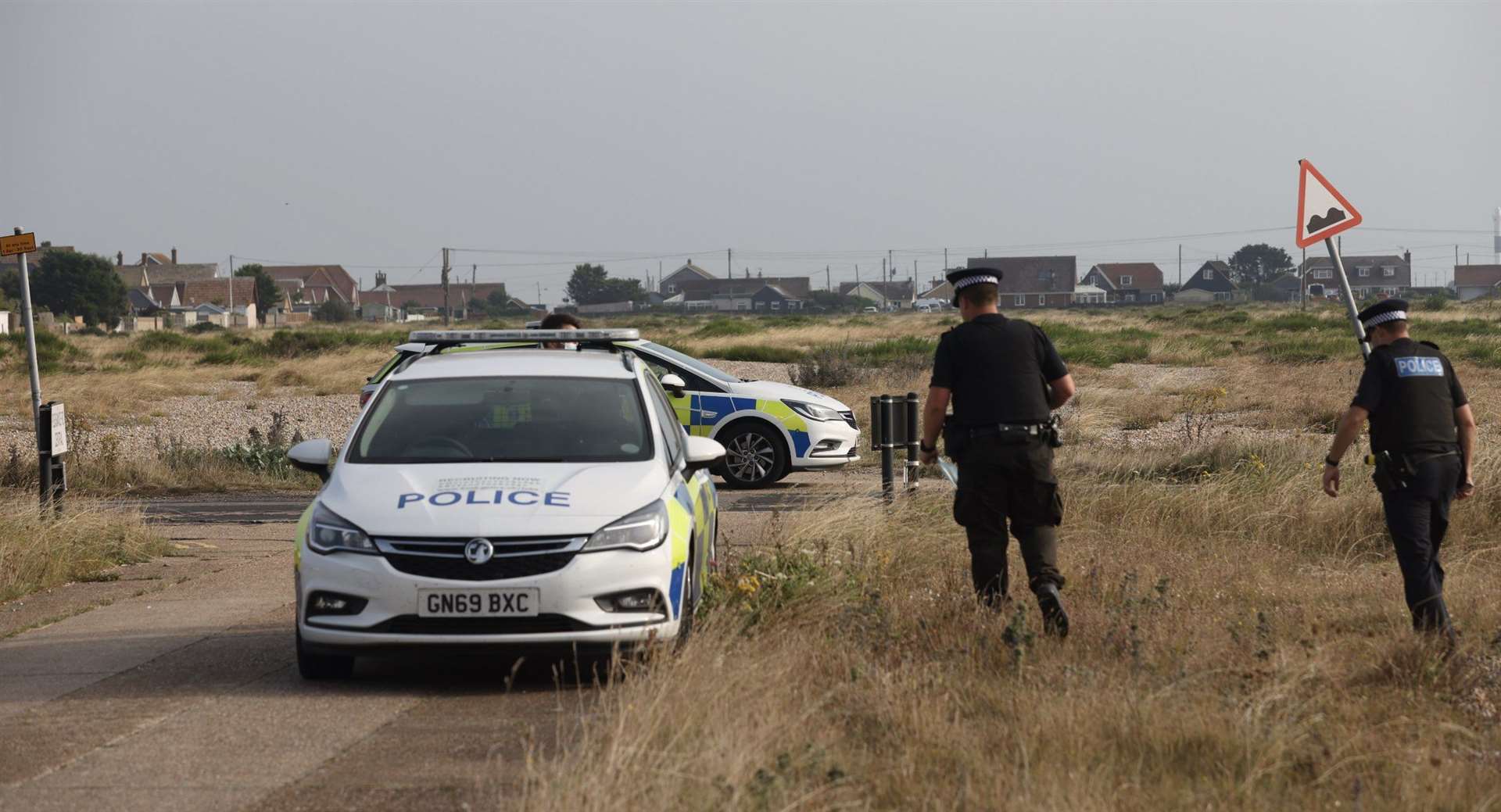 Police in Pleasance Road, Lydd on Sea Picture: UKNiP