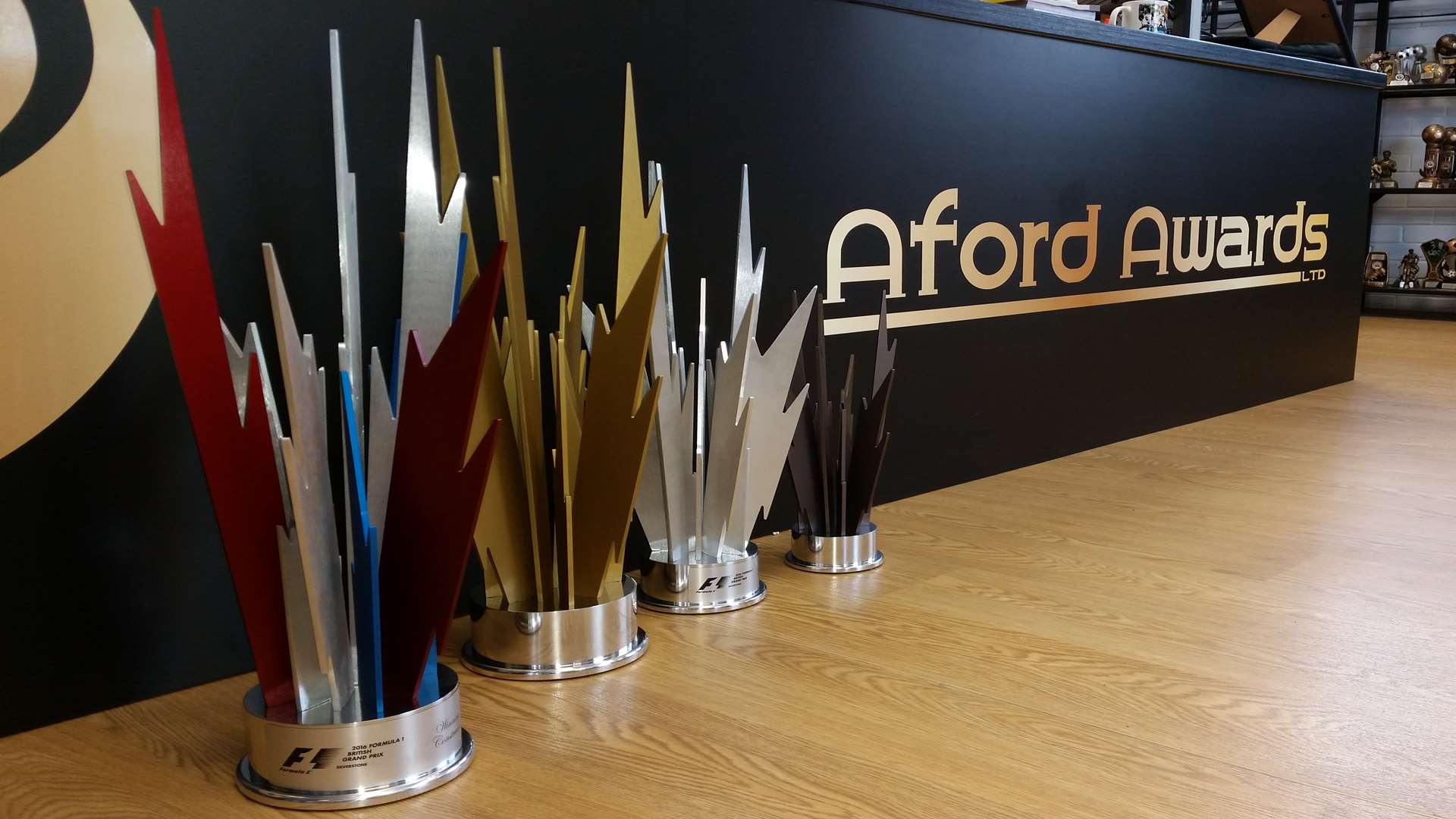 British Formula 1 Grand Prix trophies created by Bearsted firm Aford Awards