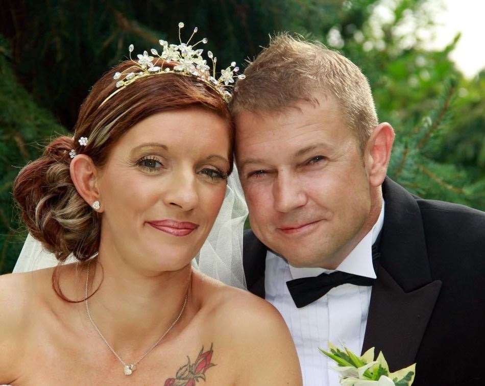 Russ and his wife Kerry on their wedding day in 2010