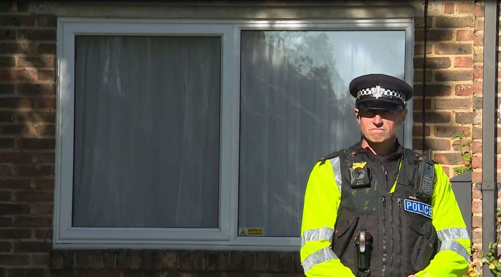 Police in Bazes Shaw before the arrival of the jury in the Sarah Wellgreen murder trial