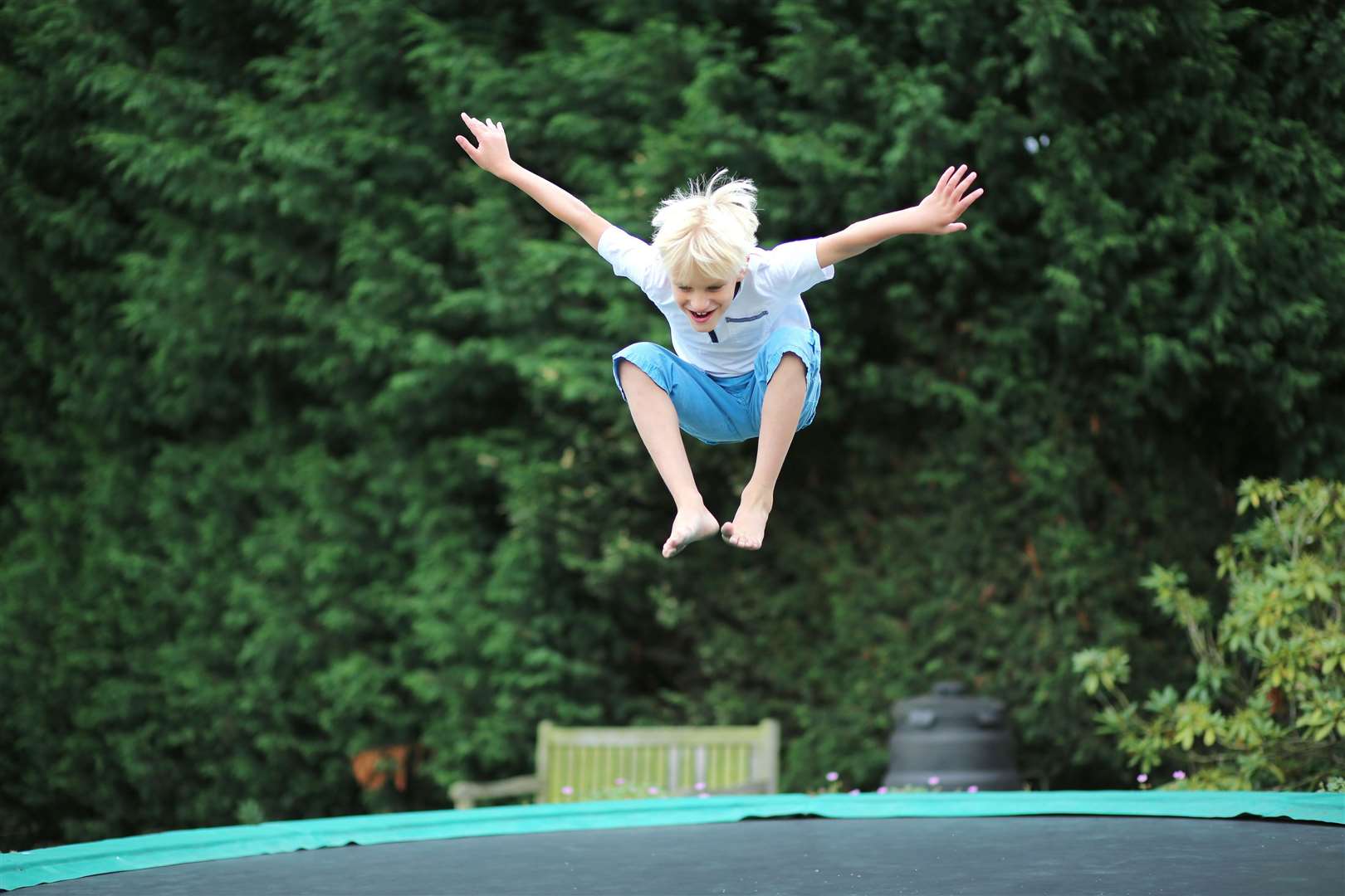 As we stayed closer to home demand rose for garden furniture and trampolines