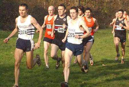 The race leaders battling it out. Picture: JIM RANTELL