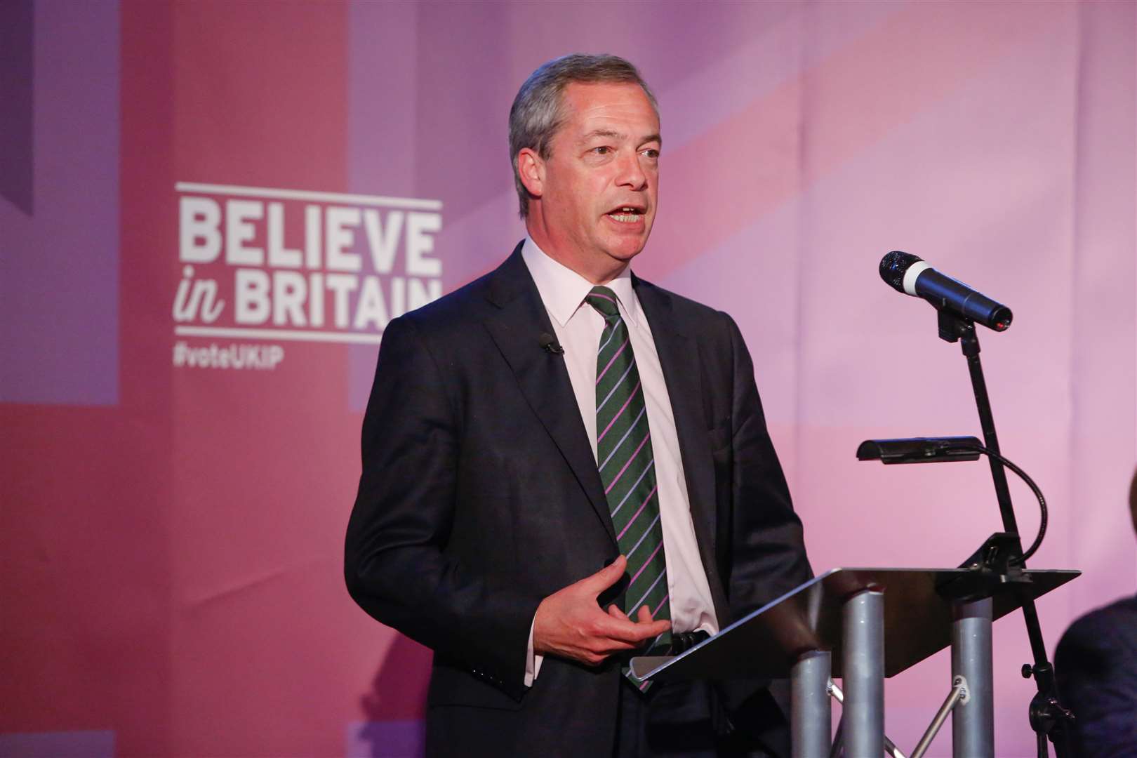 Nigel Farage speaks at Rochester Corn Exchange