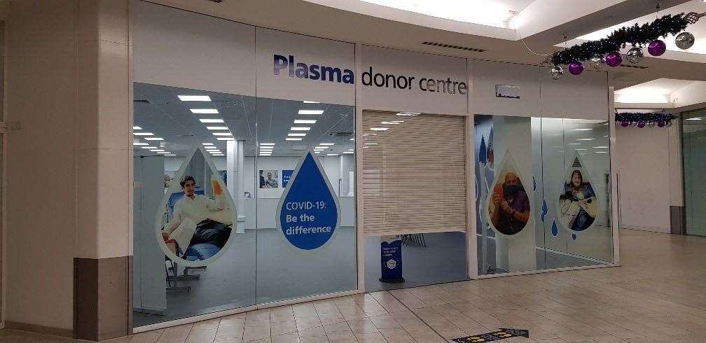 The plasma donation centre in County Square. Picture: NHSBT