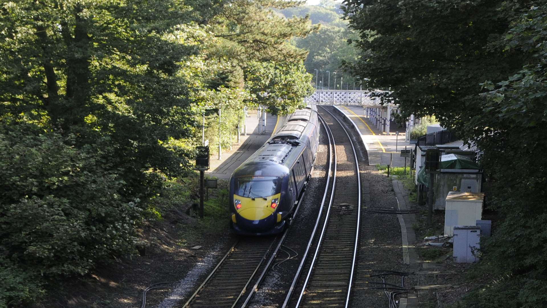 Passengers being picked up by car from Sandling Station in Saltwood may experience delays after a crash. Picture: Paul Amos