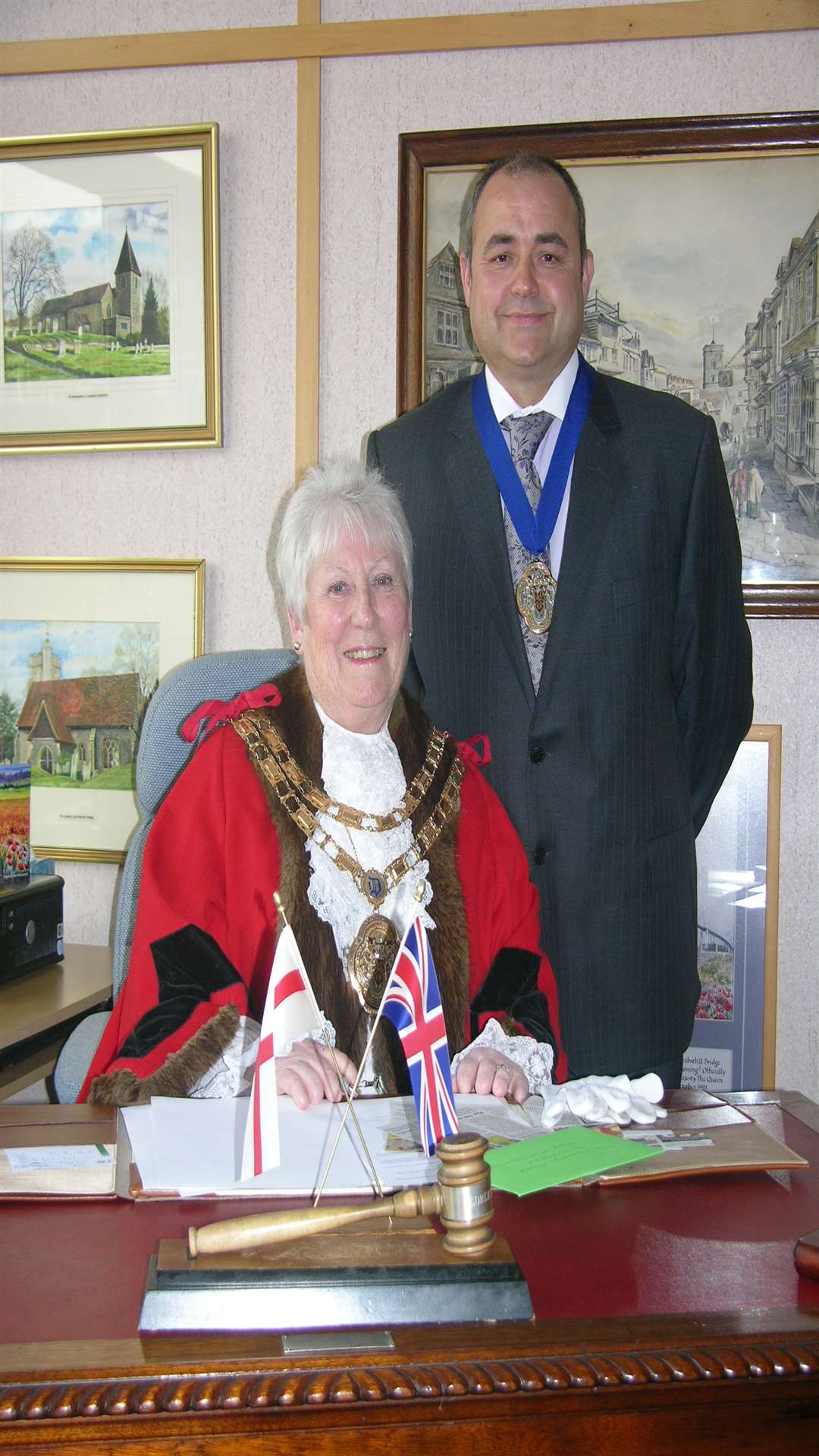 Dartford Mayor for 2013/2014, Cllr Patsy Thurlow, and her escort, Denzil Reynolds.