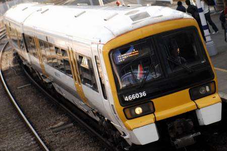 Southeastern train stock picture. Maidstone West railway station