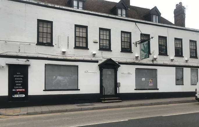 Boarded up - The Green Lion has been empty for five years