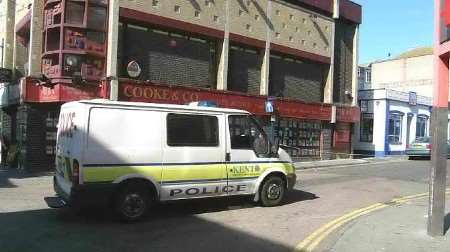 Police at the spot where the man was found. Picture: MIKE PETT