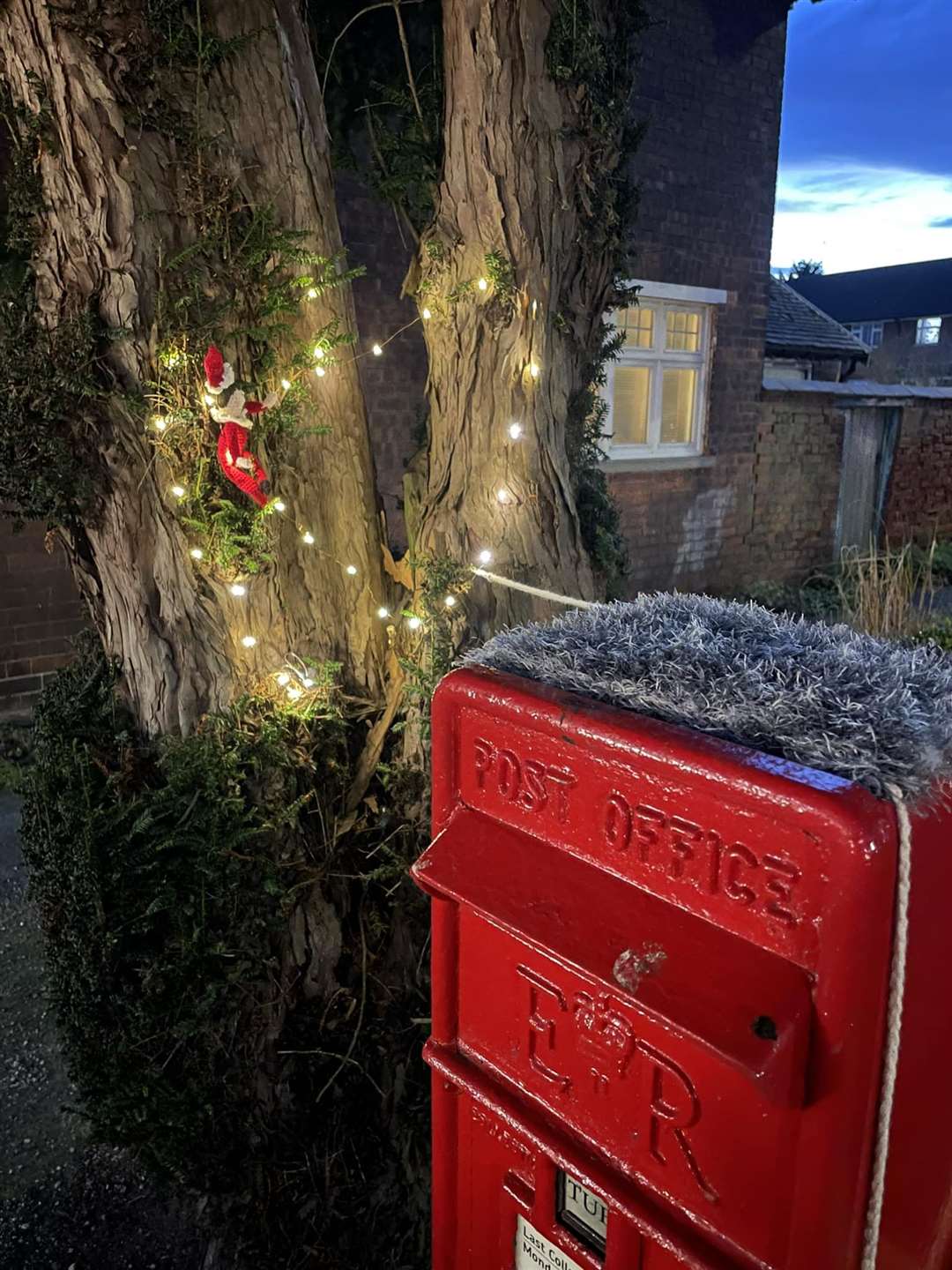 Pat the topper elf has been getting up to all sorts across December (Brough Yarn Bombers/PA)