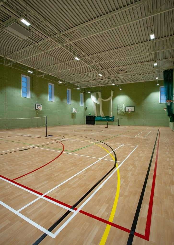 The new sports hall at the Langton grammar