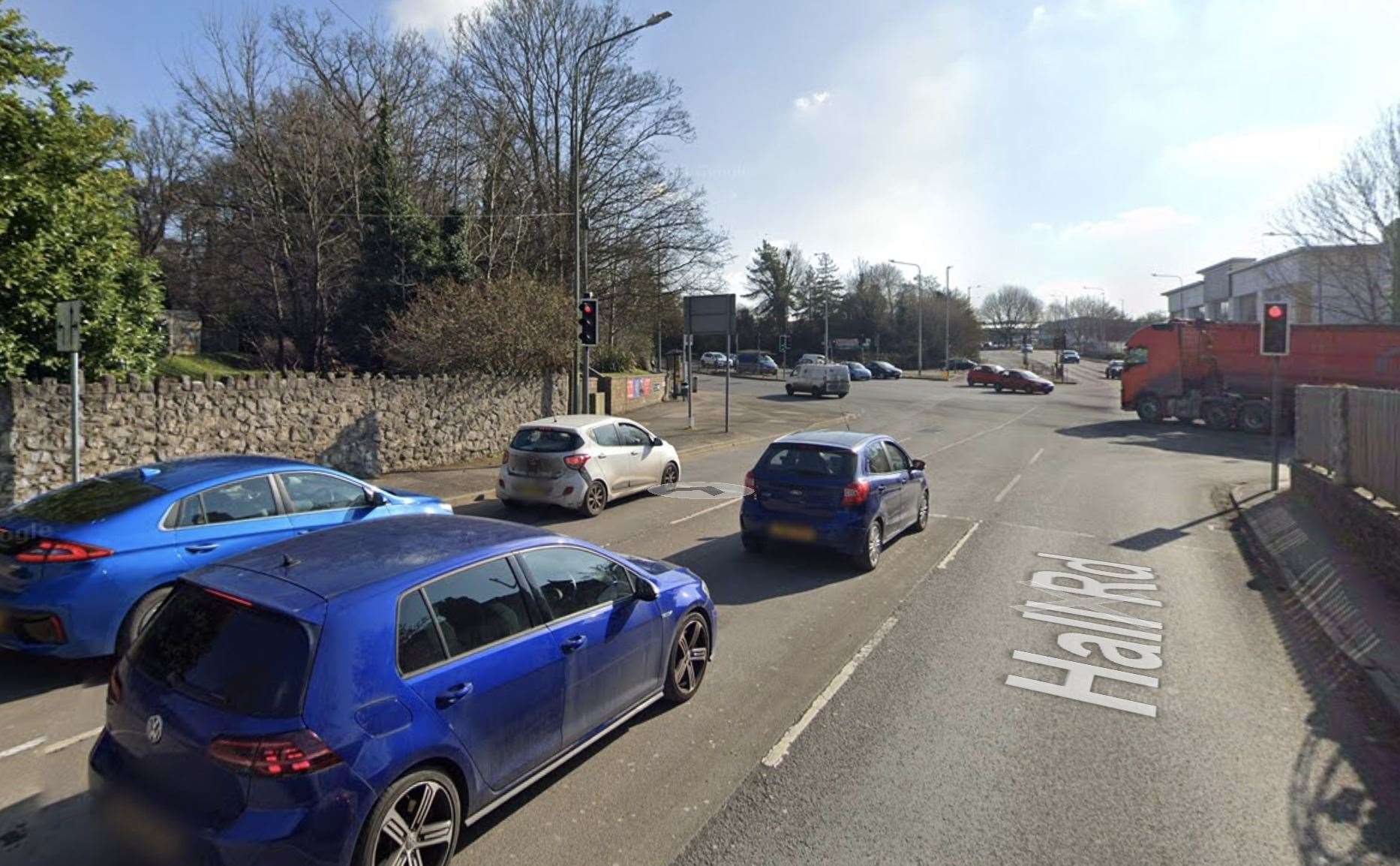 The children were seen in Hall Road, Aylesford. Picture: Google Maps